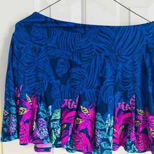 Lilly Pulitzer Blue and Pink Floral Skirt